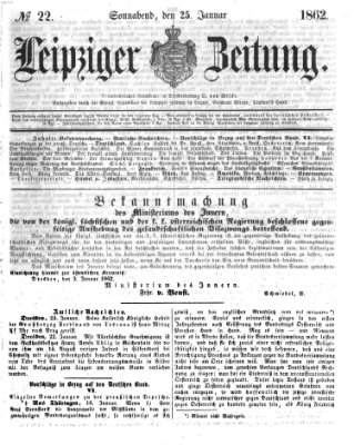 Leipziger Zeitung Samstag 25. Januar 1862