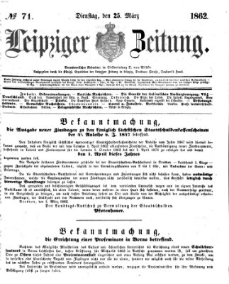 Leipziger Zeitung Dienstag 25. März 1862