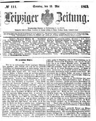 Leipziger Zeitung Sonntag 11. Mai 1862