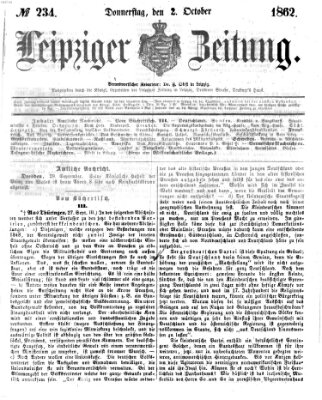 Leipziger Zeitung Donnerstag 2. Oktober 1862