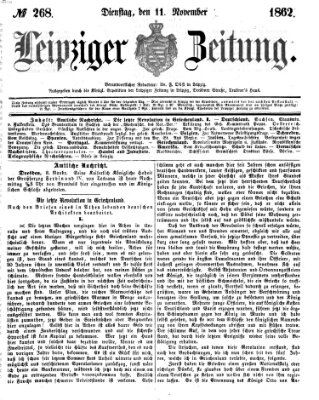 Leipziger Zeitung Dienstag 11. November 1862