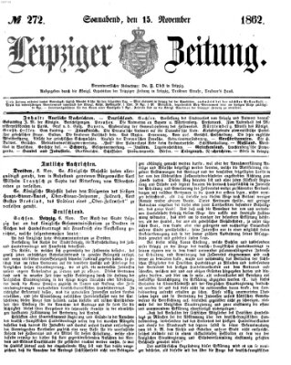 Leipziger Zeitung Samstag 15. November 1862