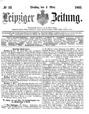 Leipziger Zeitung Dienstag 3. März 1863