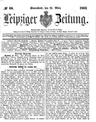 Leipziger Zeitung Samstag 21. März 1863