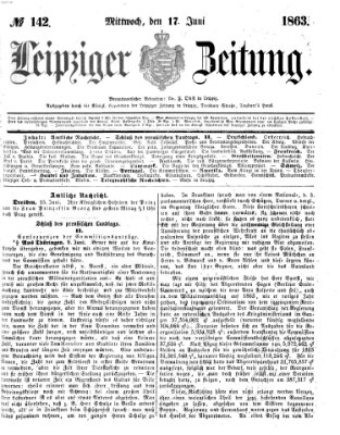 Leipziger Zeitung Mittwoch 17. Juni 1863