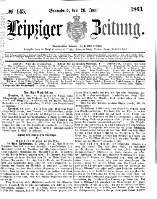 Leipziger Zeitung Samstag 20. Juni 1863