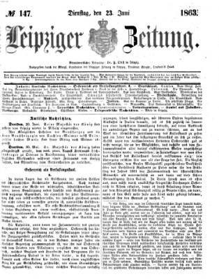 Leipziger Zeitung Dienstag 23. Juni 1863
