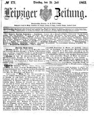 Leipziger Zeitung Dienstag 21. Juli 1863