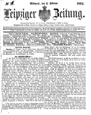 Leipziger Zeitung Mittwoch 3. Februar 1864