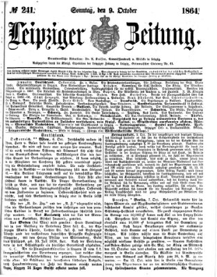 Leipziger Zeitung Sonntag 9. Oktober 1864