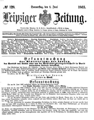 Leipziger Zeitung Donnerstag 1. Juni 1865