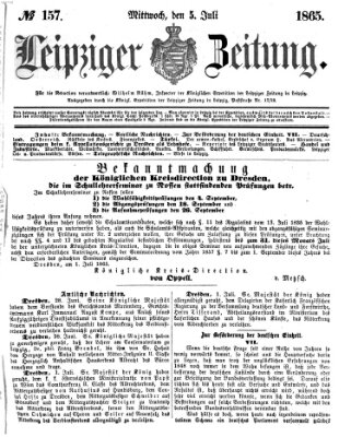 Leipziger Zeitung Mittwoch 5. Juli 1865