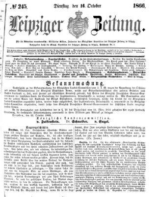 Leipziger Zeitung Dienstag 16. Oktober 1866
