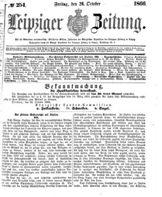 Leipziger Zeitung Freitag 26. Oktober 1866