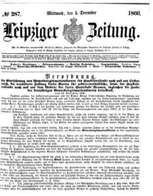 Leipziger Zeitung Mittwoch 5. Dezember 1866