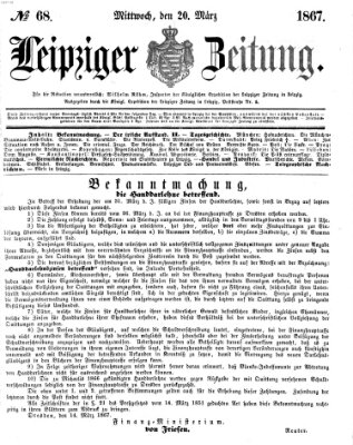 Leipziger Zeitung Mittwoch 20. März 1867