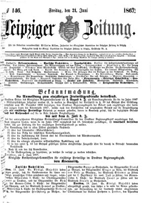 Leipziger Zeitung Freitag 21. Juni 1867
