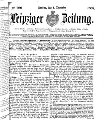 Leipziger Zeitung Freitag 6. Dezember 1867