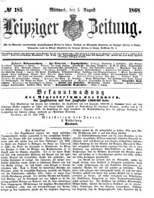Leipziger Zeitung Mittwoch 5. August 1868