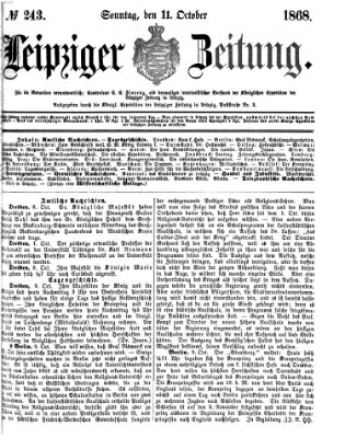 Leipziger Zeitung Sonntag 11. Oktober 1868