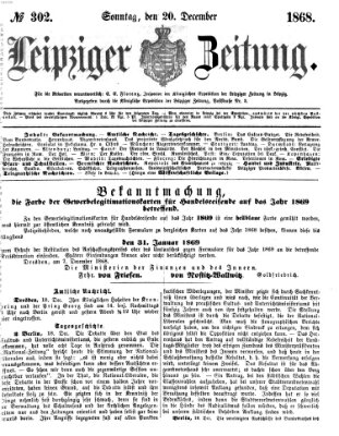 Leipziger Zeitung Sonntag 20. Dezember 1868