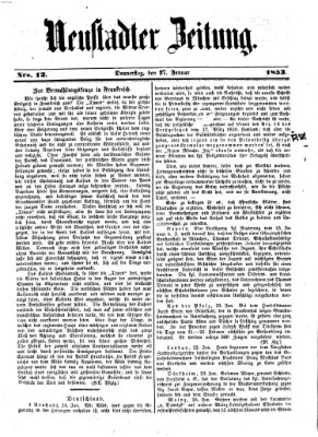 Neustadter Zeitung Donnerstag 27. Januar 1853
