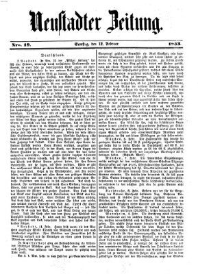 Neustadter Zeitung Samstag 12. Februar 1853