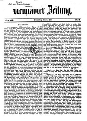 Neustadter Zeitung Donnerstag 2. Juni 1853