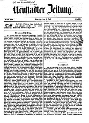Neustadter Zeitung Samstag 9. Juli 1853