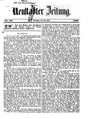 Neustadter Zeitung Dienstag 12. Juli 1853