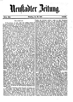 Neustadter Zeitung Samstag 16. Juli 1853