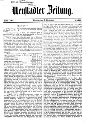 Neustadter Zeitung Dienstag 6. September 1853