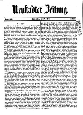 Neustadter Zeitung Donnerstag 20. Juli 1854