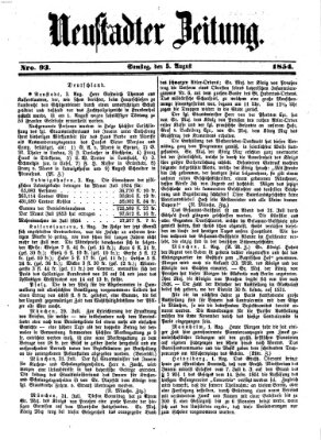 Neustadter Zeitung Samstag 5. August 1854