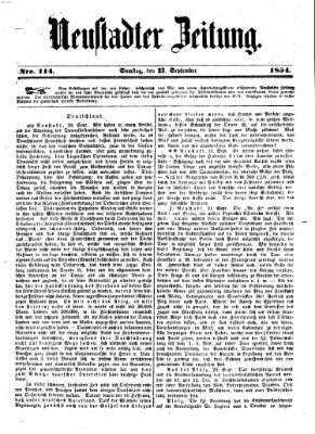 Neustadter Zeitung Samstag 23. September 1854