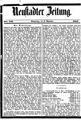 Neustadter Zeitung Donnerstag 9. November 1854
