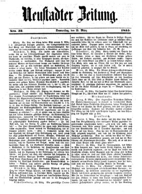 Neustadter Zeitung Donnerstag 15. März 1855