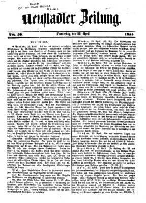 Neustadter Zeitung Donnerstag 26. April 1855