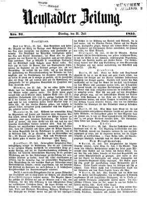 Neustadter Zeitung Dienstag 31. Juli 1855