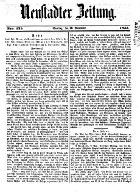 Neustadter Zeitung Samstag 10. November 1855