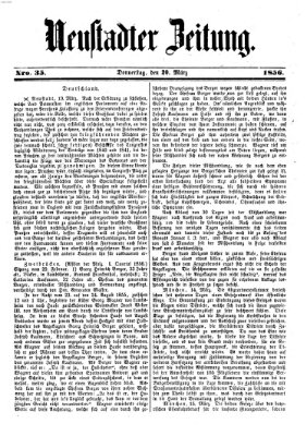 Neustadter Zeitung Donnerstag 20. März 1856