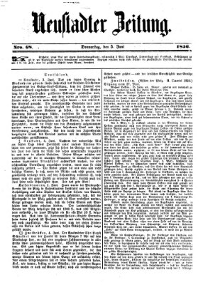 Neustadter Zeitung Donnerstag 5. Juni 1856