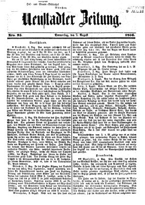 Neustadter Zeitung Donnerstag 7. August 1856
