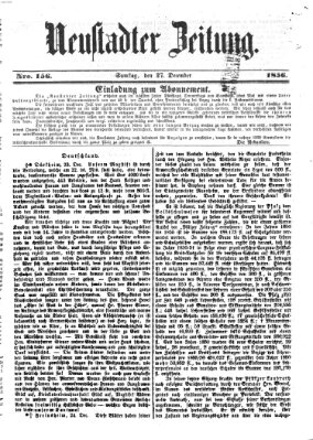 Neustadter Zeitung Samstag 27. Dezember 1856