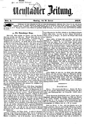 Neustadter Zeitung Samstag 10. Januar 1857