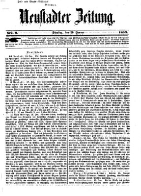 Neustadter Zeitung Dienstag 20. Januar 1857