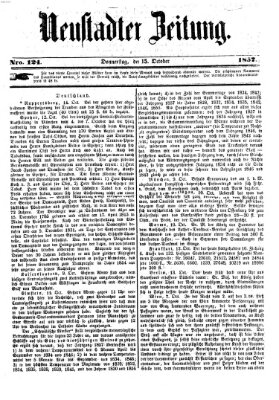 Neustadter Zeitung Donnerstag 15. Oktober 1857