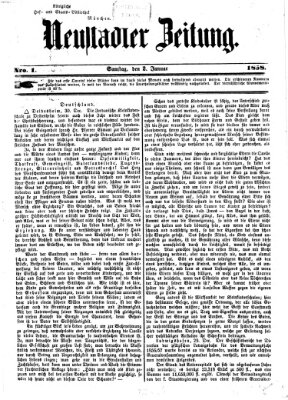 Neustadter Zeitung Samstag 2. Januar 1858