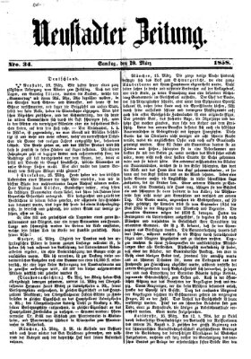 Neustadter Zeitung Samstag 20. März 1858