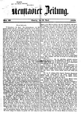 Neustadter Zeitung Samstag 24. April 1858